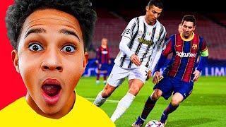 Best Messi vs Ronaldo Football Moments EVER ft. KID RONALDO