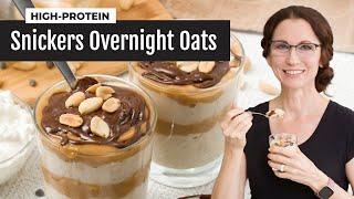 Snickers for Breakfast! Protein Overnight Oats with Cottage Cheese Recipe