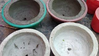 how to make cement pot at home सीमेंट के गमले घर में बनाएं बिल्कुल आसान तरीके से