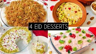 4 Easy and Quick Eid Dessert Recipes | Popular Eid Dessert Ideas | Eid Dawat Dessert Recipes