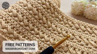 VERY EASY Crochet Pattern for Beginners! ️  Crochet Stitch for Baby Blanket, Bag & Scarf