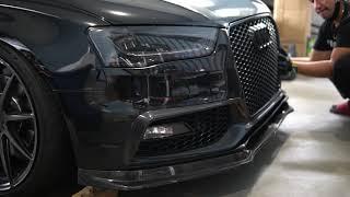 ECS Tuning Carbon Fiber Grille Accents and Front Splitter Install (B8.5 S4/A4 S-Line)