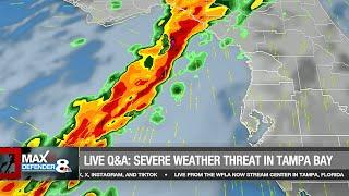 TORNADO WARNINGS | STORM COVERAGE: Severe weather in Tampa Bay, central Florida | Live Weather Q&A