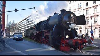 Hafenbahn Frankfurt, Steam Locomotive 52 4867 through Frankfurt 16/3/25