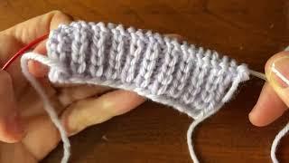 Knitting Half-Fishermen's Rib: Double Decrease (Right & Left Leaning)