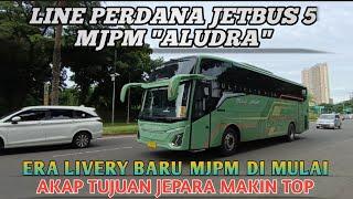 LINE PERDANA JETBUS 5 MJPM ALUDRA  ERA LIVERY BARUNYA MJPM‼️NGOYOD DI KAWASAN BINTARO‼️