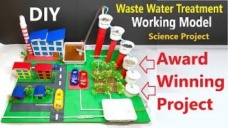 waste water treatment working model - water purification  science project exhibition | howtofunda