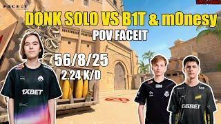 DONK POV faceit (56/25) VS m0NESY & b1t MIRAGE "VOICE COMMS" - 19:17 - cs2 FULL HD 2k