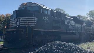 NS Train 12R zooms by Kannapolis NC with NS leader 1000 (11-3-2020)