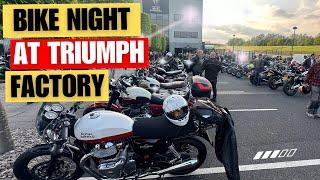 Bike Night at Triumph Hinckley Factory! Motorcycle Meet & Exhibition Tour | Motorbike Vlog