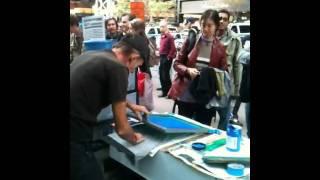 Occupy Wall Street: Silkscreening