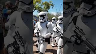 Stormtroopers March through Disneys Hollywood Studio's Orlando led by Captain Phasma! #starwars