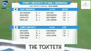 NSW Prem Cricket - Third Grade (Mitchell Cup) - FINAL - Sydney University v Manly Warringah - Day 2