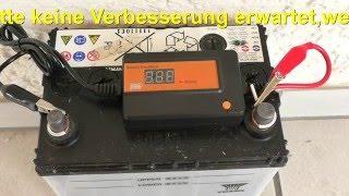 Batteriepulser-Desulfator Ergebnis nach 2 Wochen Dauerbetrieb