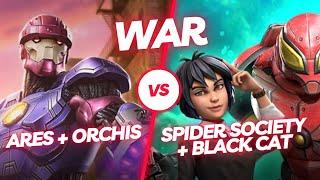 (Unawakened) Ares + Orchis DESTROYS Spider Society + Black Cat Alliance War Marvel Strike Force MSF