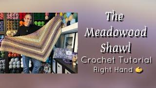 The Meadowood Shawl (Right Hand Crochet)Easy!!