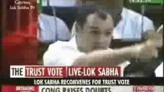 Omar Abdullah for the Confidence Motion Lok Sabha 2008