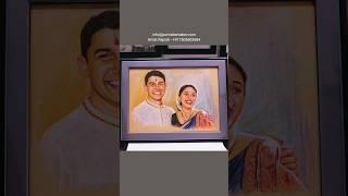 Creating a Stunning Madhuri Dixit & Husband Portrait with Color Pencils | Portrait Maker