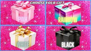 Choose YOUR Gift..! Pink, Rainbow, White and Black edition 4 Giftbox challenge