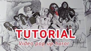 TUTORIAL MEMBUAT VIDEO POP UP HOROR FAS DRAWING #tutorial #paperart #popupart