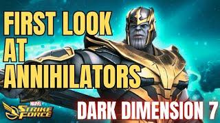 First Look Endgame Thanos and Annihilators in Dark Dimension 7 Marvel Strike Force MSF