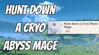 Hunt down a Cryo Abyss Mage Genshin Impact