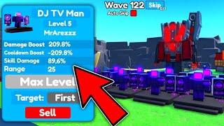 OMG!  I FOUND NEW DJ T MAN GLITCH IN ENDLESS MODE  (Roblox) | Toilet Tower Defense Eps 71 Part 1