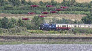 60007 Sir Nigel Gresley vs The Red Arrows - An EPIC Showdown in Teignmouth!