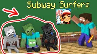 Monster School : 2022 Subway Surfers Run Challenge - Minecraft Animation BigSchool