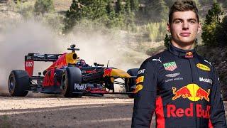 Max Verstappen Drives F1 Car in The Rocky Mountains 