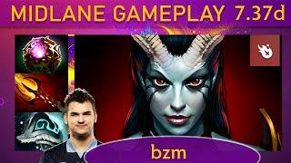  7.37d bzm Queen of Pain |K+A-D - 24 KP - 84%| Mid Gameplay - Dota 2 Top MMR