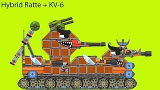 Tank Hybrid Ratte + KV 6 l super tank rumble creations ( cartoon tank assembly )