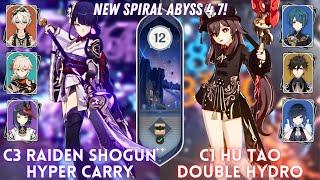 NEW SPIRAL ABYSS 4.7! C3 Raiden Hypercarry & C1 Hu Tao 2 Hydro | Floor 12 - 9⭐