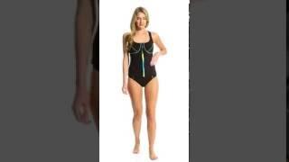 Profile Sport by Gottex Women's Scuba T-Back Front Zip Tankini Top | SwimOutlet.com