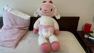 Lambie In Pampers Easy Ups 5T-6T Diapers!