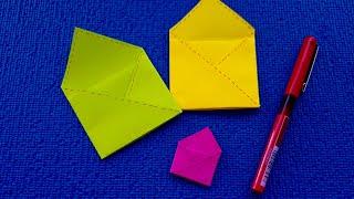 Как сделать красивый конверт из бумаги своими руками.Конверт для записок и бумажных сердечек!