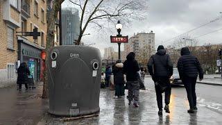 Sad Parisian Suburb | Walking Tour | Porte de Vanves, France (8 Dec 2024)