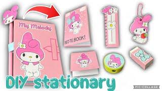 DIY My Melody Stationary Set// Kawaii Sanrio Handmade Back to school Stationary ️