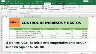  Cómo llevar control de INGRESOS y GASTOS en Excel ( Fácil y Rápido )