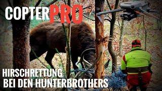 Rothirsch durch Drohne gerettet | Drückjagd des Jahres bei den Hunterbrothers | Copterpro