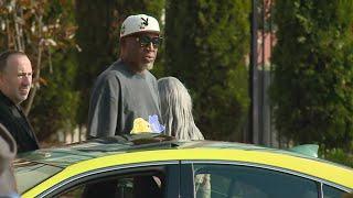 Dennis Rodman arrives at the Danville Caesars Virginia casino