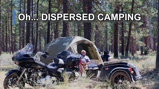 Motorcycle Camping - When Dispersed Camping doesn't go as planned. (S2 EP15)