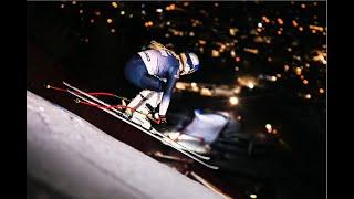 #lindseyvonn  #skis the #Streif by #night