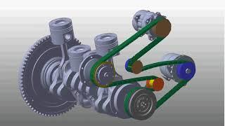 3D Timing Belt Dynamics with Recurdyn Multi Body Dynamics