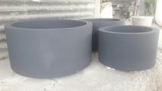 HOW TO MAKE BIG CEMENT FLOWER POT#TUTORIAL#CEMENT PLANTERS#CONCRETE PLANTERS