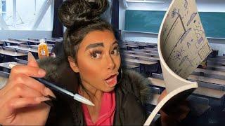 ASMR~ British Girl Chav BFF helps you with your homework in class (personal attention)