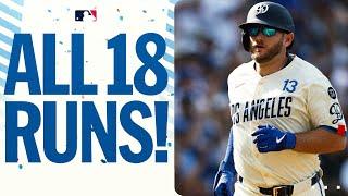ALL 18 RUNS: The Dodgers win BIG in Game 2 of a World Series rematch!