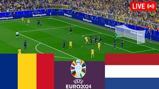 Romania vs Netherlands LIVE. Euro Cup 2024 Germany Full Match - Simulation Video Games