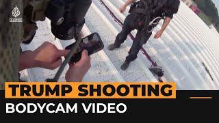 Bodycam video shows rooftop discussions after Trump shooting | AJ #shorts