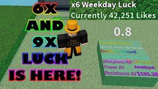 6X AND 9X LUCK IS HERE - Roblox Sword Factory